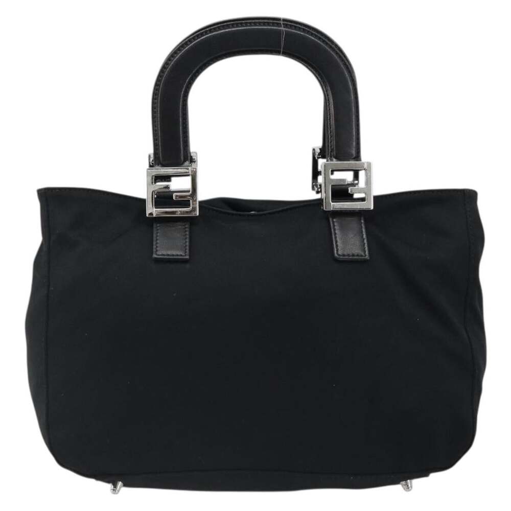 Fendi Cotton Jersey FF Handbag Black